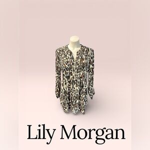 Lily Morgan Women's Leopard Print Blouse